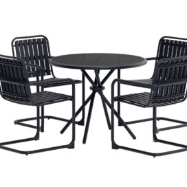 Alternative view of Pactor Home Chios Outdoor Tuinset – 4 Stoelen en Tafel 90cm Zwart