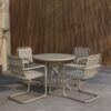 Pactor Home Chios Outdoor Tuinset – 4 Stoelen en Tafel 90cm Beige