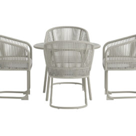 Alternative view of Pactor Home Tilos Outdoor Tuinset  - 4 Stoelen en Tafel 90cm Lichtgrijs Beige