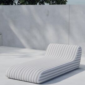 Pactor Home Redang Outdoor Loungebed – Beige Gestreept Olefin 170x130cm