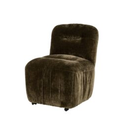 By-Boo Eetkamerstoel Nook - Chenille Groen