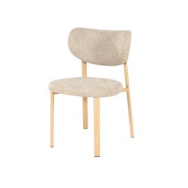 By-Boo Eetkamerstoel Sedia - Metaal Natural Stof