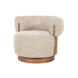 Eleonora Draaifauteuil Nila – Buin Hout Taupe Vanu
