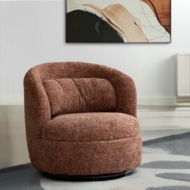 Alternative view of Livingfurn Draaifauteuil Britt - Geweven Stof Bordeaux