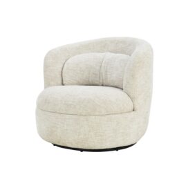 Livingfurn Draaifauteuil Britt - Geweven Stof Cream