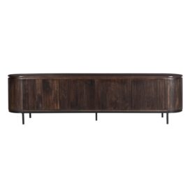 Livingfurn TV-Meubel Noor - Mangohout Walnoot 210cm