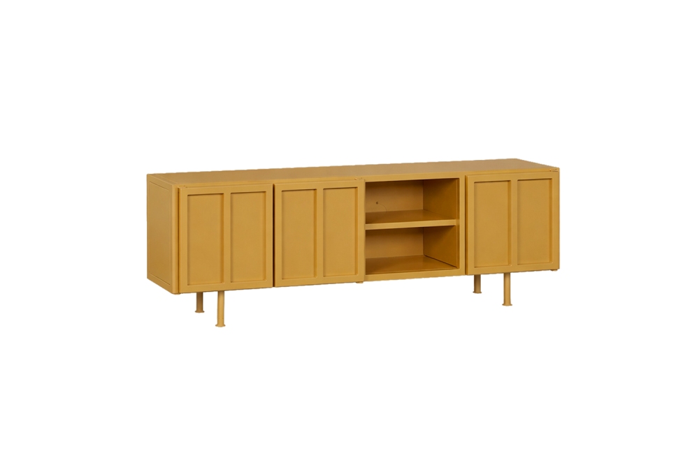New Routz TV-Dressoir Calgary Small – Metaal Mosterd 160cm - Afbeelding 4