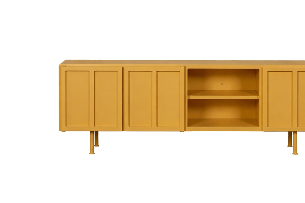 New Routz TV-Dressoir Calgary Small – Metaal Mosterd 160cm - Afbeelding 2
