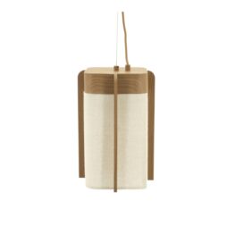 By-Boo Hanglamp Aterlier - Small Bruin Linnen 30x20cm