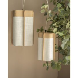 Alternative view of By-Boo Hanglamp Aterlier - Small Naturel Linnen 30x20cm