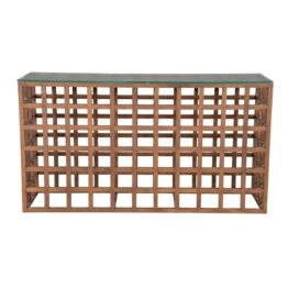 Eleonora Sidetable Heras - Mangohout Bruin Glas 140cm