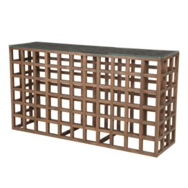Alternative view of Eleonora Sidetable Heras - Mangohout Bruin Glas 140cm
