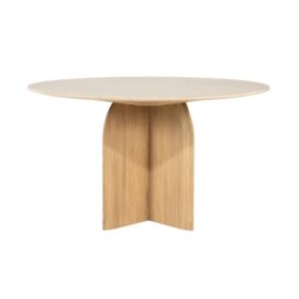 Eleonora Ronde Eettafel Lova - Eikenhout Travertin 130cm