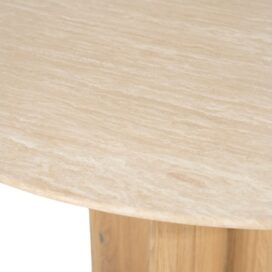 Alternative view of Eleonora Ronde Eettafel Lova - Eikenhout Travertin 130cm