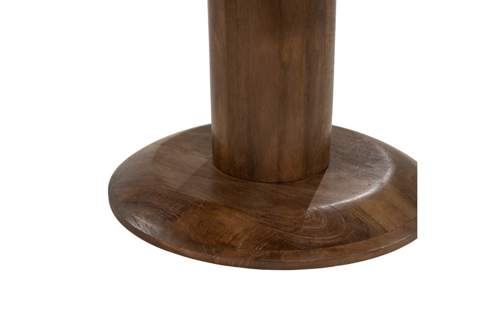 Eleonora Ronde Eettafel Ted - Mangohout Marmer 130cm - Afbeelding 4