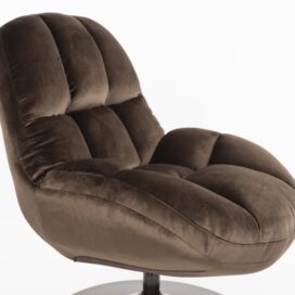 Alternative view of Hip District Draaifauteuil Beefy - Velvet Stof Bruin
