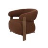 Hip District Fauteuil Robyn - Rood Bruin Houtlook Onderstel