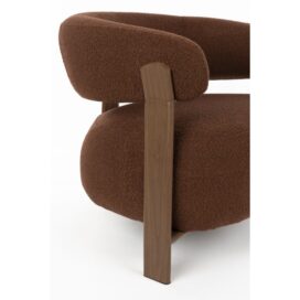 Alternative view of Hip District Fauteuil Robyn - Rood Bruin Houtlook Onderstel
