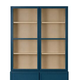 Alternative view of New Routz Vitrinekast Metaal Langley 4-Deurs - Deep Blue/Zand 220x120cm