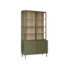 New Routz Vitrinekast Metaal Langley 4-Deurs - Olijfgroen/Zand 220x120cm