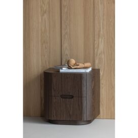 Alternative view of Woood Anvi Nachtkastje/Ladekast met 2 Lades - Hout Fineer Bruin 56x55cm