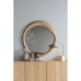 Alternative view of Woood Glivon Organische Spiegel - Eikenhoutfineer Naturel 100x100cm