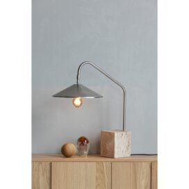 Alternative view of Woood Korn Tafellamp - Metaal Marmer Chrome 58x56cm