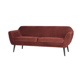Alternative view of Woood Rocco 2-Zits Bank - Fluweel Bordeauxrood Burgundy 187cm