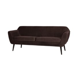 Alternative view of Woood Rocco 2-Zits Bank - Fluweel Donkerbruin 187cm