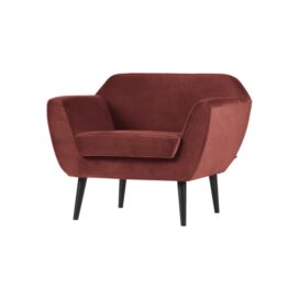 Woood Rocco Fauteuil - Velvet Bordeauxrood Burgundy