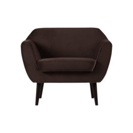 Alternative view of Woood Rocco Fauteuil - Velvet Donkerbruin