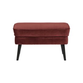 Alternative view of Woood Rocco Hocker - Velvet Bordeauxrood Burgundy