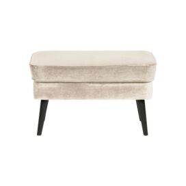 Alternative view of Woood Rocco Hocker - Velvet Off White