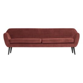 Woood Rocco XL Bank - Fluweel Bordeauxrood Burgundy 230cm