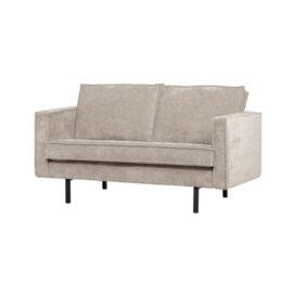 Woood Rodeo 2-Zits Bank - Ribstof Ecru 150cm