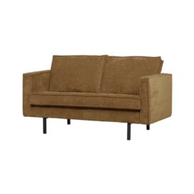 Woood Rodeo 2-Zits Bank - Ribstof Honinggeel 150cm