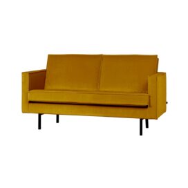 Woood Rodeo 2-Zits Bank - Velvet Okergeel 150cm