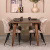 LABEL51 Eettafel Fly - Mangohout Gezandstraald Espresso 190x100cm