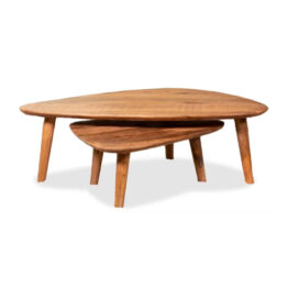 Alternative view of LABEL51 Organische Salontafel Set Gregg - Mangohout Nature Rough 110x64cm