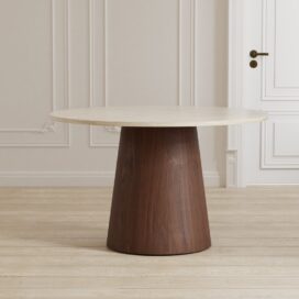 Pactor Home Ronde Eettafel Lanzo - MDF Travertinlook Beige 120cm
