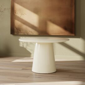 Pactor Home Ronde Eettafel Lanzo - MDF Glanzend Beige 120cm