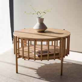 Pactor Home Ronde Salontafel Rubbo - MDF Naturel 80cm