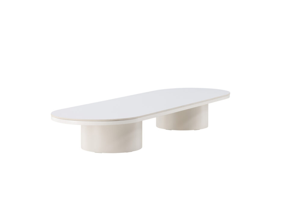Pactor Home Ovale Salontafel Narvik - Gesinterd Steen Blad Beige 190x60cm - Afbeelding 7