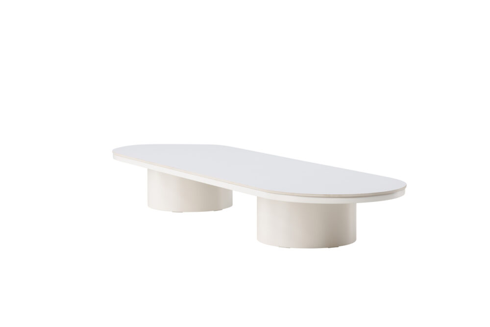 Pactor Home Ovale Salontafel Narvik - Gesinterd Steen Blad Beige 190x60cm - Afbeelding 6