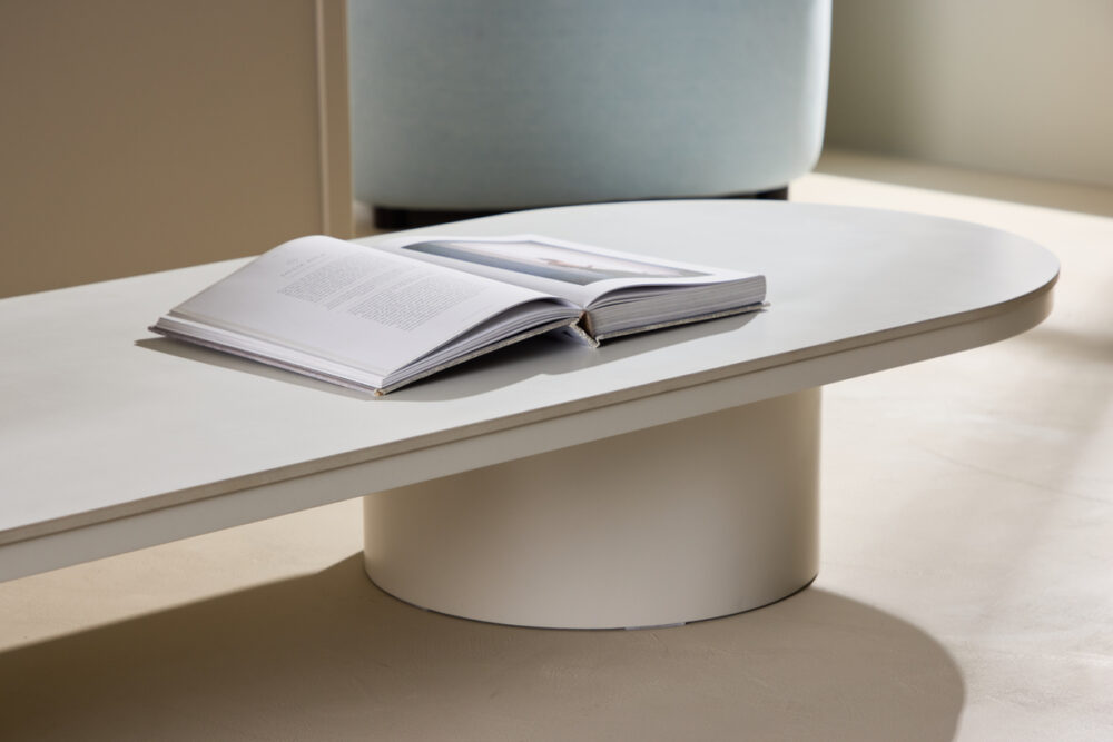 Pactor Home Ovale Salontafel Narvik - Gesinterd Steen Blad Beige 190x60cm - Afbeelding 3