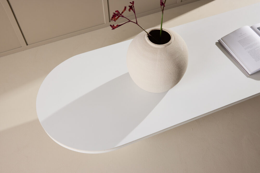 Pactor Home Ovale Salontafel Narvik - Gesinterd Steen Blad Beige 190x60cm - Afbeelding 2