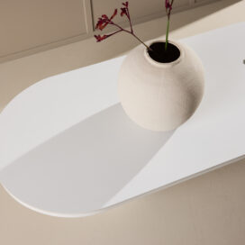 Alternative view of Pactor Home Ovale Salontafel Narvik - Gesinterd Steen Blad Beige 190x60cm