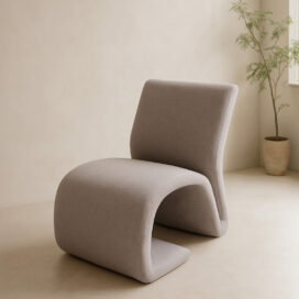 Pactor Home Moderne Fauteuil Rulls - Linnen Stof Gebroken Wit