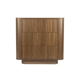 Hip District Ladekast 3-Lades Almira - Walnoot Marmerlook 80x90cm