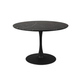 Hip District Ronde Eettafel Maru - Zwart Marmerlook 110cm